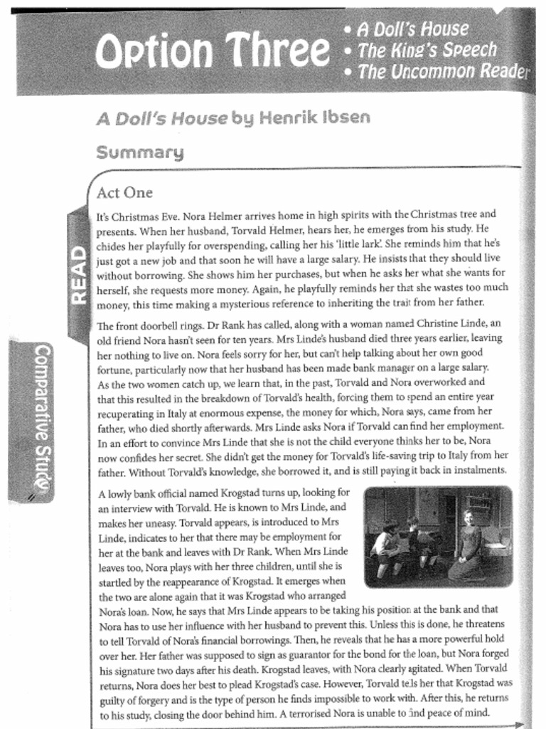 A Doll's House, Summary PDF PDF
