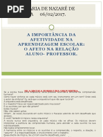 A Importância Da Afetividade Na Aprendizagem.