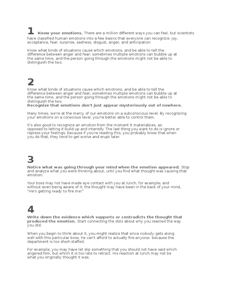 Understanding and Managing Emotions | PDF | Self-Improvement