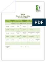 The Sharing Shop Schedule - S2016 Draft