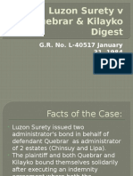 Luzon Surety v Quebrar Kilayko Digest