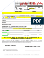 Formato Preinscripcion Ciclo 2017 - 2018