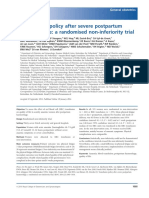 Transfusion Policy After Severe Postpartum Haemorrhage: A Randomised Non-Inferiority Trial