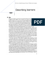 Describing Learners (Selection 2)