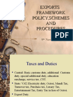 Exports Framework Policy, Schemes AND Procedures