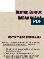 Bentuk-Bentuk Badan Usaha