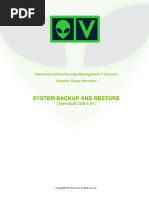 AlienVault USM 4.8 5.x System Backup Restore