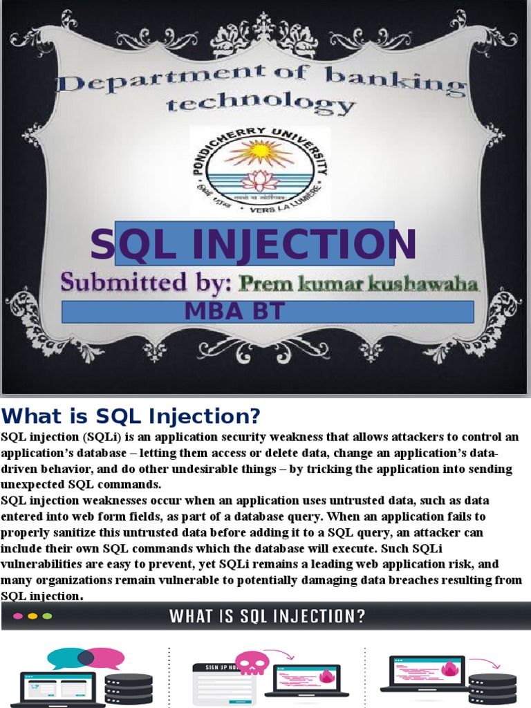 Understanding SQL Injection Risks | PDF | Object Relational Mapping ...