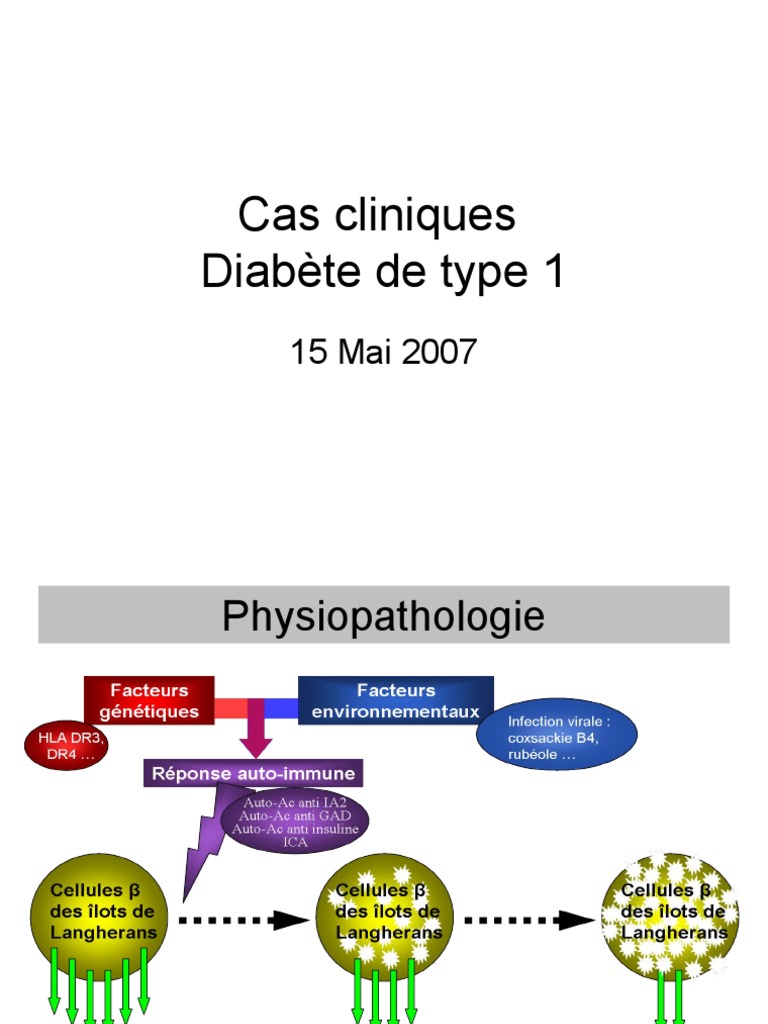 Coma acidocétosique et diabète type 1 | PDF | Îlot de Langerhans ...