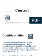 Zonal Systems Control of Remote Activities 