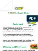 Subway'S: Supply Chain