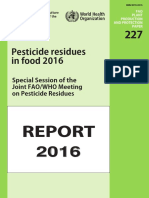 Pesticide Residues in Food 2016_Special Session of the Joint FAO - WHO Meeting on Pesticide Residues