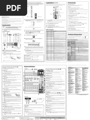 Yamaha Mg10xu Manual Microphone Technology Engineering