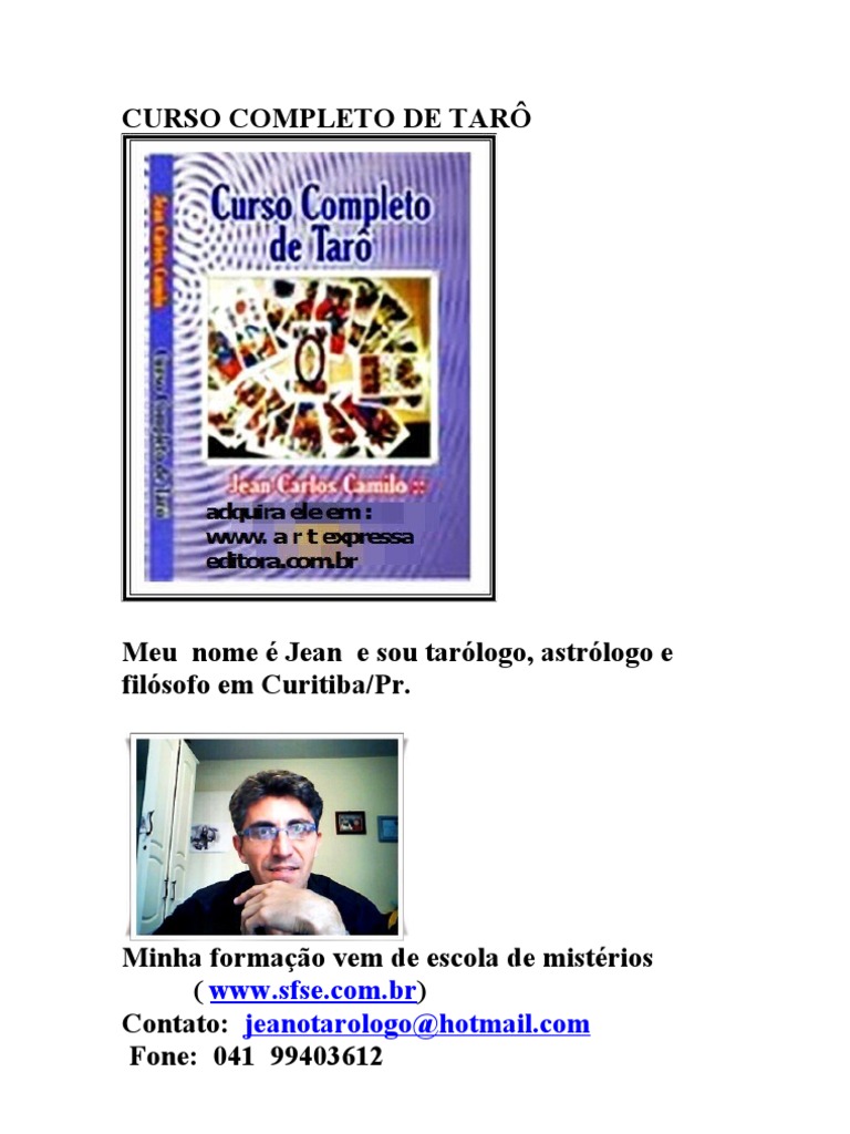 Curso Completo de Tarô | PDF | Cartas de baralho | Adivinhação