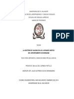 Gestion de Calidad en Los Juzgados Mixtos Del Departamento de Morazán