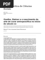 Goethe, Steiner e o Nascimento Da Arte de Curar Antroposófica No Início Do Século Xx