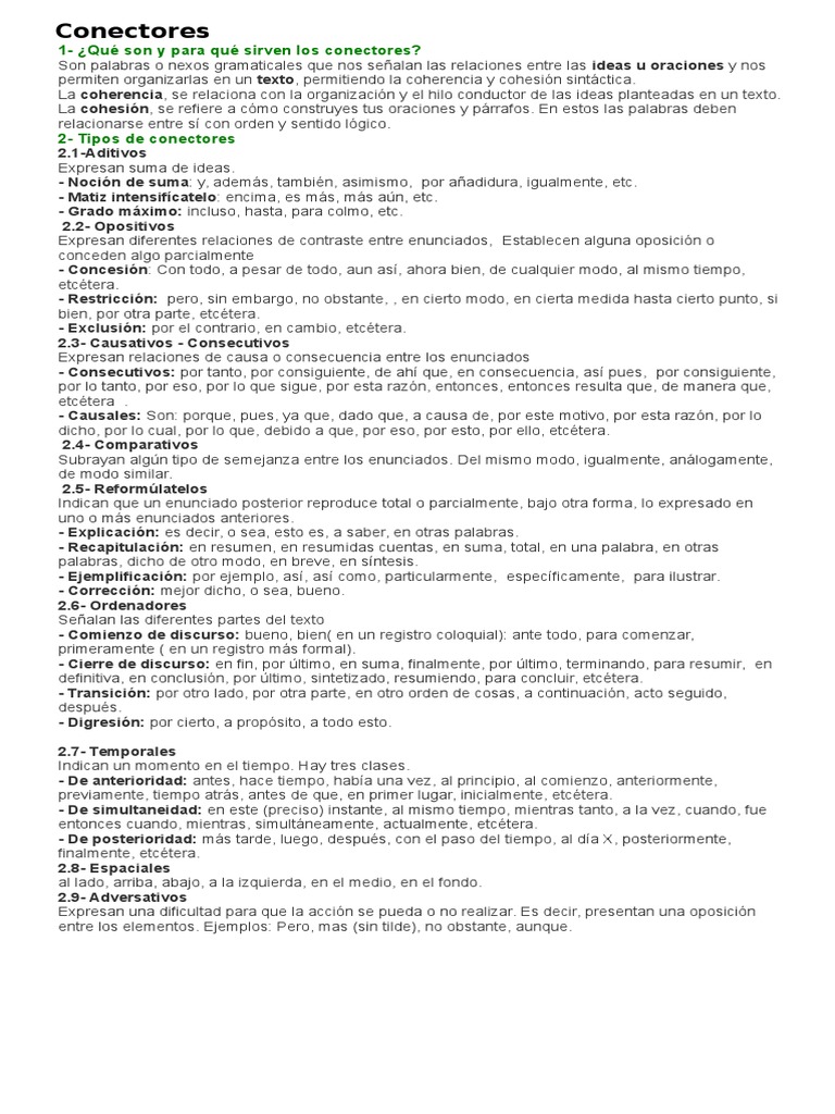 Conectores 1¿Qué son y para qué sirven los conectores