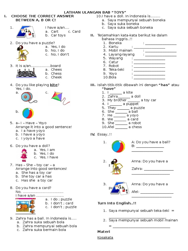 soal essay bahasa inggris kelas 9 tentang label