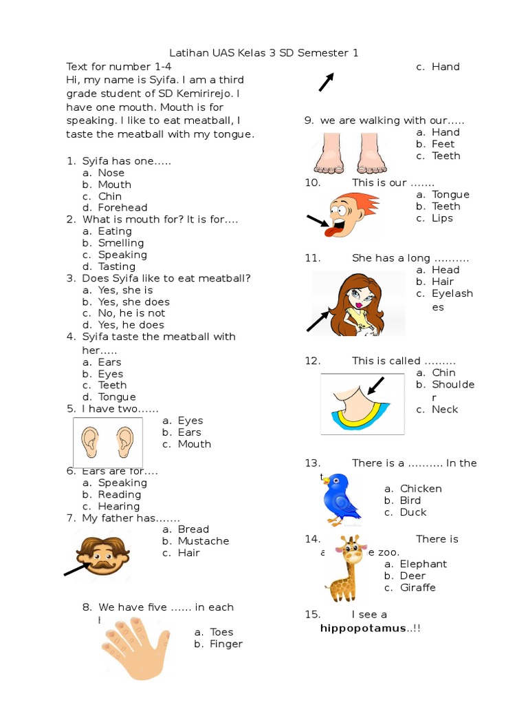 Soal UKK Kelas 3 SD 2