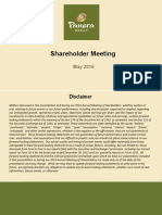 PNRA Panera Bread 2016 Annual Shareholder Presentation