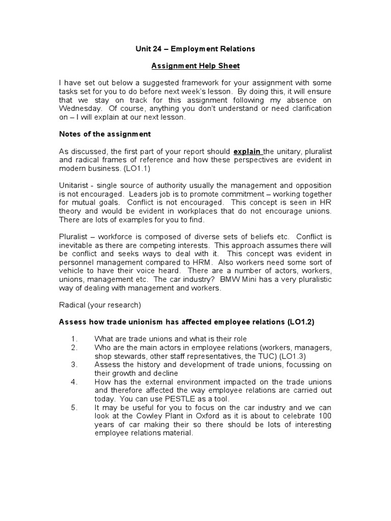Employment Relations Guide | PDF | Industrial Relations | Employment