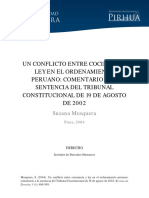 Conflicto Entre Conciencia y Ley en Ordenamiento Peruano