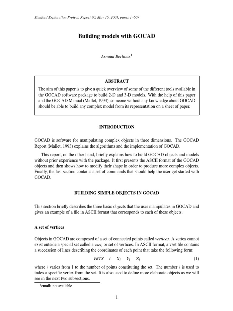 Manual Del Gocad Pdf Vertex Geometry Line Geometry
