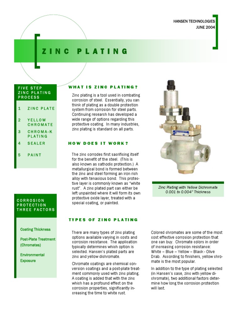 Zinc Plating PDF Corrosion Rust
