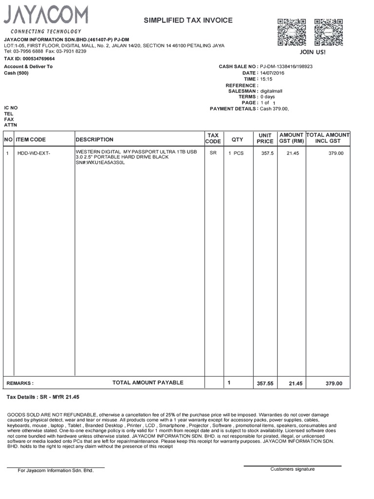 Scan 0006 Receipt Computer Hardware