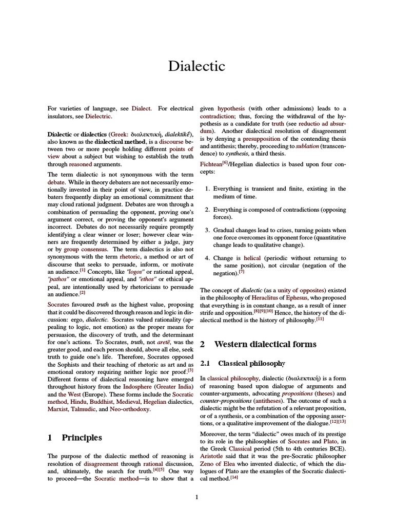 Dialectic Pdf Dialectic Georg Wilhelm Friedrich Hegel