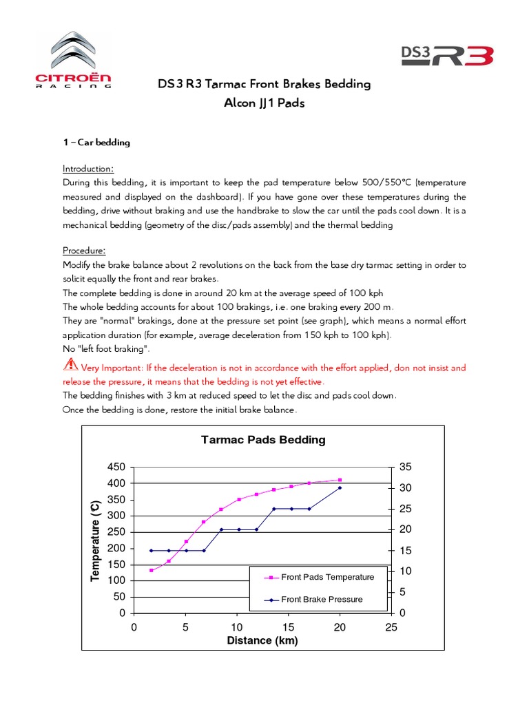 JJ1 Brake Pad Bedding Procedure Download Free PDF Brake Wheeled