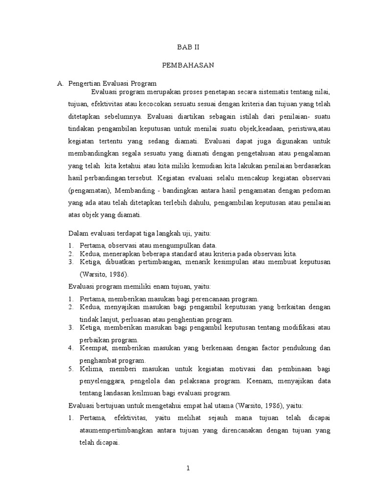Evaluasi Program Pemberdayaan Masyarakat