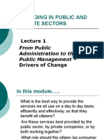 Managing in Public and Private Sectors: From Public Administration To The New Public Management