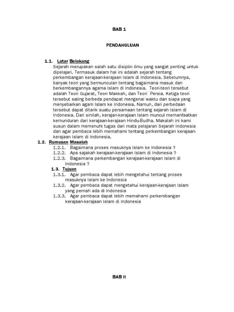 Makalah Sejarah Kerajaan Islam Di Indonesia