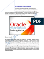 Oracle Webcenter Certification Course Training Online
