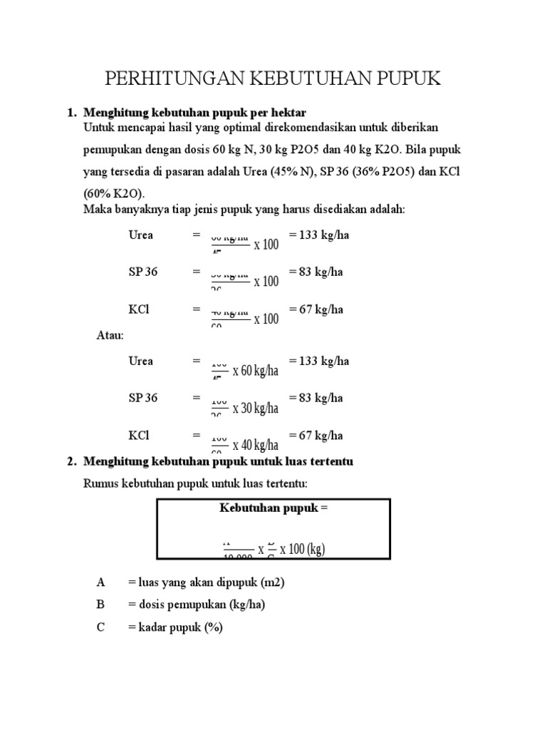Cara Menghitung Populasi Tanaman Per Hektar Edukasi Lif Co Id