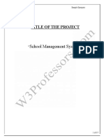 Title of The Project School Management S