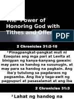 The Power of Honoring God With Tithes and Offerings 03252017