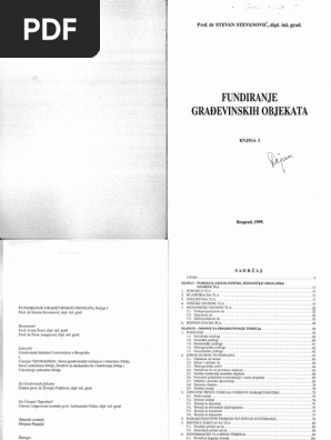 Fundiranje Stevan Stevanovic Pdf