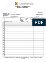 Official Grade Sheet Registrar Form 1: - Date