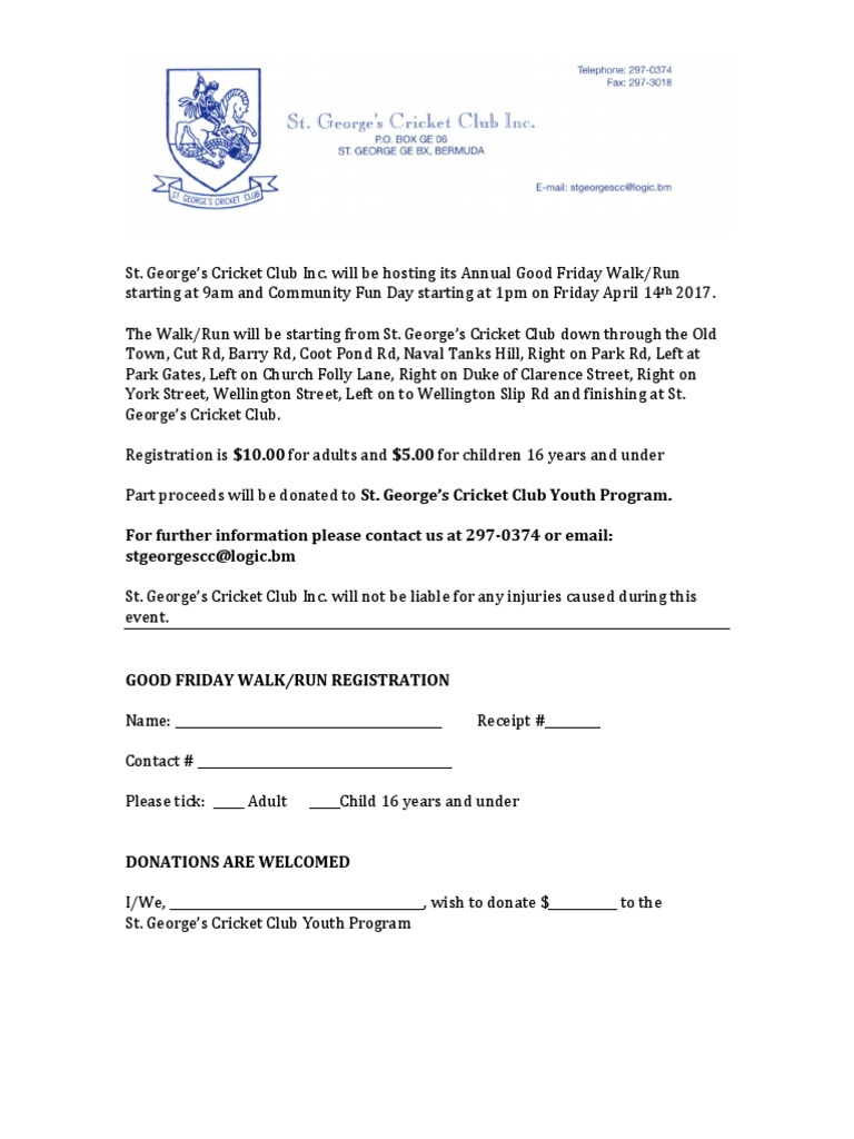 St. George's Good Friday Walk/Run 2017 | PDF | Sports & Recreation ...