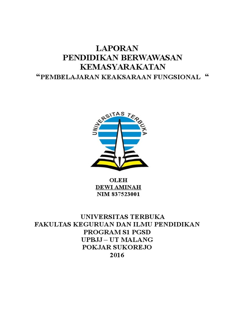 41++ Contoh cover makalah universitas terbuka ideas in 2021 