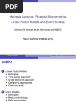 Methods Lectures: Financial Econometrics Linear Factor Models and Event Studies