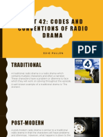 Unit 42: Codes and Conventions of Radio Drama: Edie Pullen