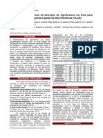 Otimização de Técnicas de Extração de Agrotóxicos Em Solo Para ANALISE POR CLAE