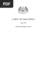 Animal Welfare Act 2015 of Malaysia