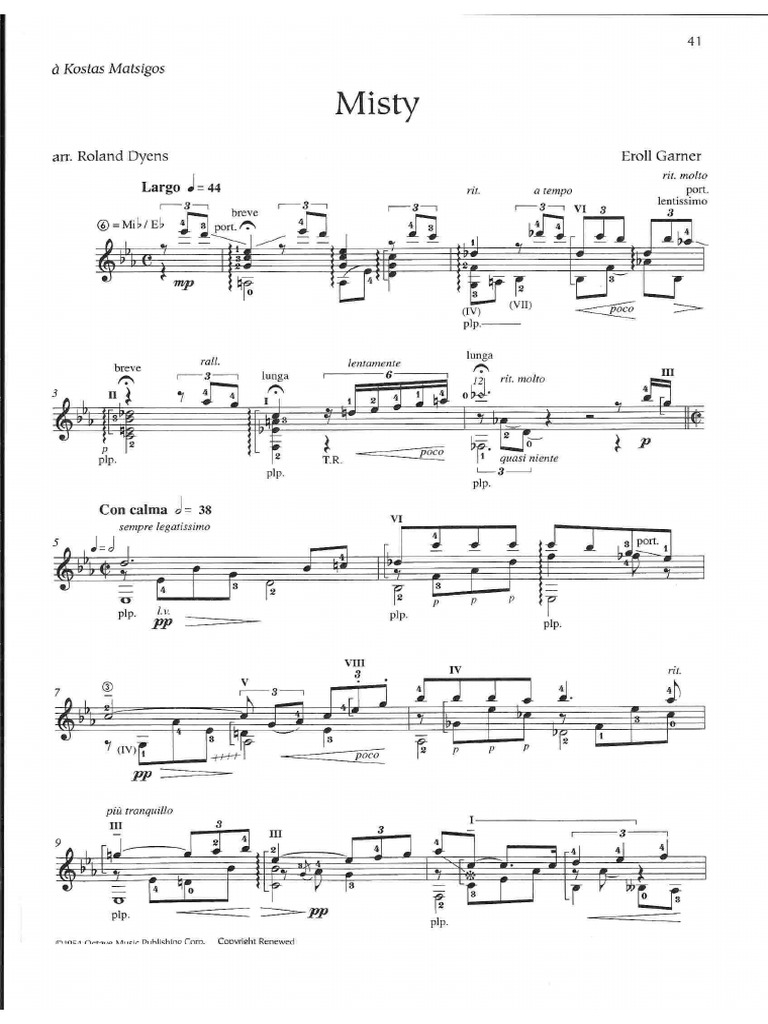 Roland Dyens Misty PDF | PDF