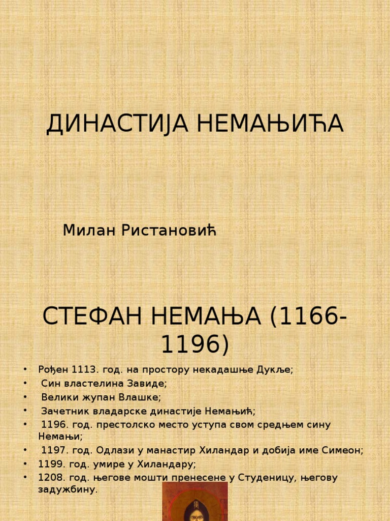 Nemanjici Milan Ristanovic | PDF