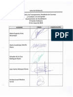 Lista de Asistencia Comisión de Transparencia - 25 Mayo 2016