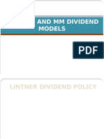 Lintner and Mm Dividend Models